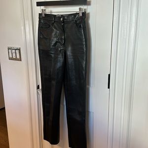 Faux leather Melina pant inseam 27 size 0 from Aritzia
